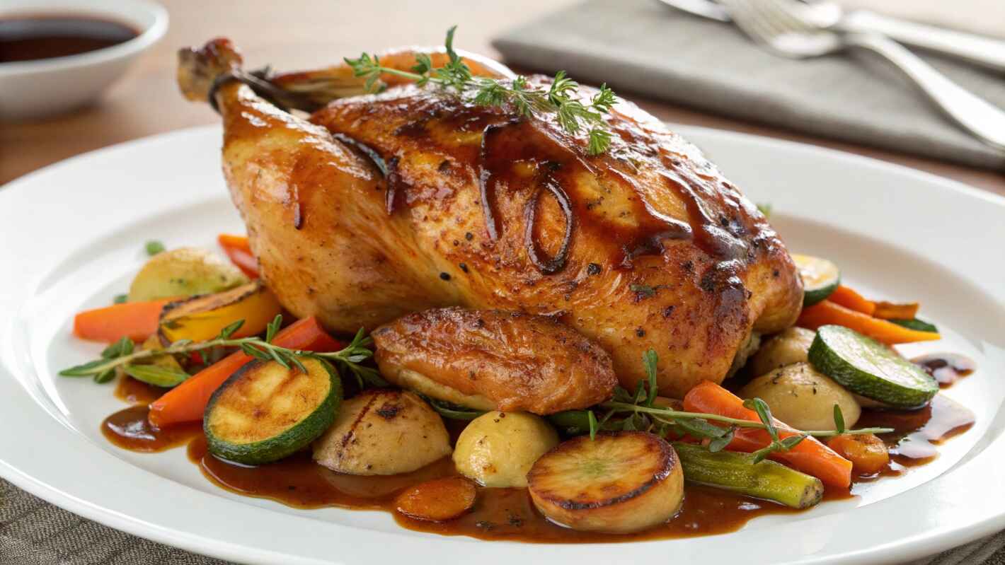 A Beautifully Plated Simple Brine Formula For Chicken Golden Roasted