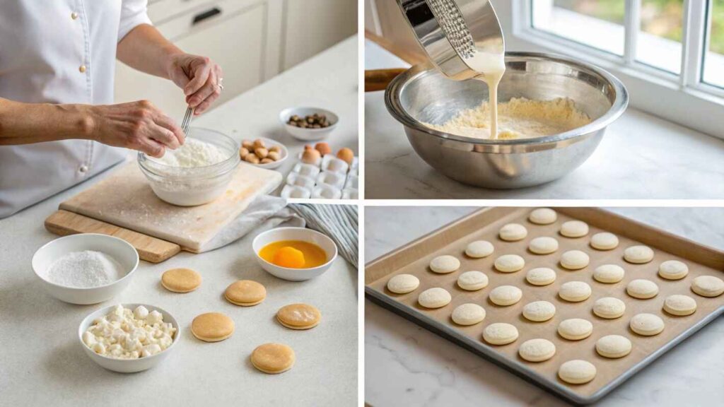 Step By Step Guide Illustrating The Process Of Making French Macaron So Famous From Scratch.