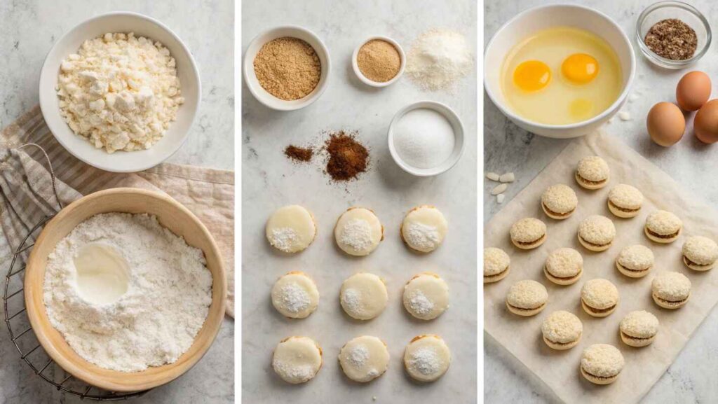 Step By Step Process Of Making French Macaron vs Macaroon Side By Side.