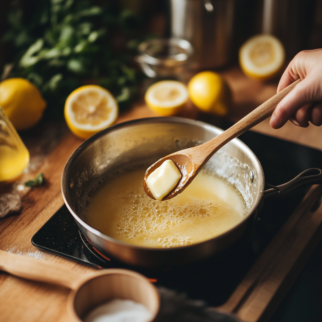 lemon juice curdles butter